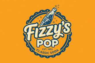 create fresh and eye catching soda brand logo