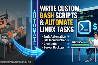 write custom bash scripts and automate linux tasks