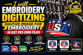 digitize image for embroidery, do embroidery digitizing in dst pes pxf files
