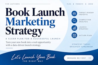 create a book launch marketing strategy for your new book