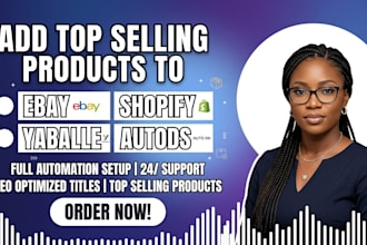 setup autods automation zendrop top listings on yaballe shopify ebay tiktok shop