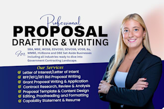 research, write, and edit your government contract rfp and rfq proposal bids