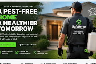 design wix pest control website exterminator rodent control service website