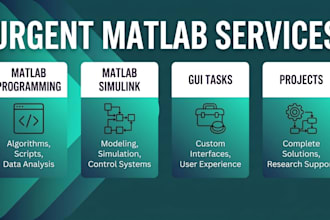 do urgent matlab, matlab simulink, matlab programming, gui tasks and projects