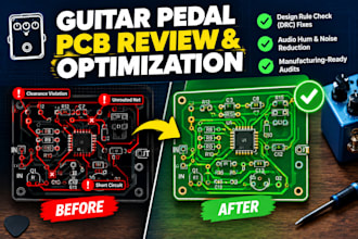 review and optimize your guitar pedal schematic and audio pcb layout