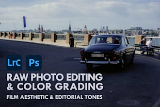 professionally edit your photos in a modern style or authentic film look