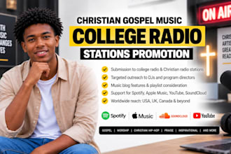 do christian gospel music college radio stations promotion
