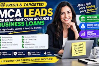 generate fresh mca leads for merchant cash advance and business loans