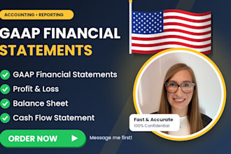 prepare gaap financial statements profit and loss balance sheet and cash flow