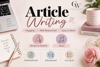 write engaging and well researched articles