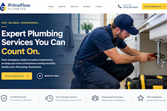 design wix plumbing website squarespace plumber plumbing contractor website