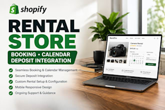 build shopify rental store booking calendar management deposit integration