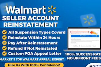 reinstate your walmart deactivated, terminated amazon deactivated account