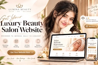 build a beauty salon website with online booking and ai receptionist