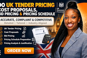 do uk tender pricing, cost proposal, bid pricing and pricing schedule