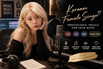 be your korean female singer female vocal for kpop jpop anime and original songs