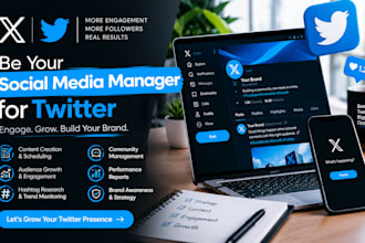 be your social media manager for twitter