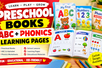 create preschool books, abc, phonics, school lessons and learning pages