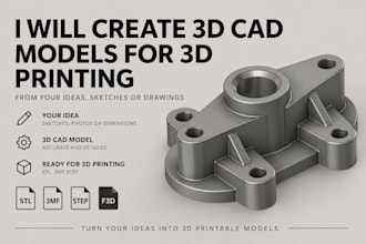 custom 3d cad models in fusion 360 for 3d printing