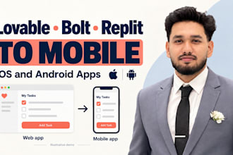 convert your lovable bolt website to an ios and android app
