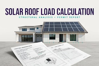 solar roof load calculations, structural analysis and permit engineering