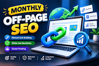monthly offpage SEO with manual white hat backlinks