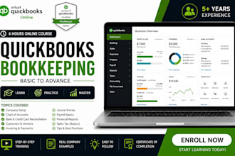 be your quickbooks online tutor and train you how to use quickbooks