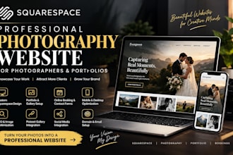 build a squarespace photography website for photographers and website portfolio