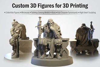sculpt unique and custom action figure or miniature character to 3d ready print