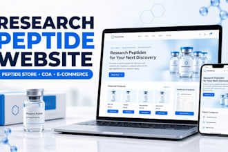 design research peptide website, peptide store and peptide coa website
