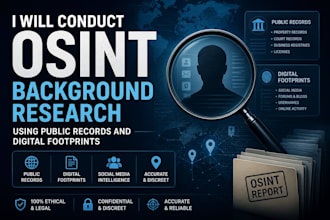conduct osint background research using public records and digital footprints