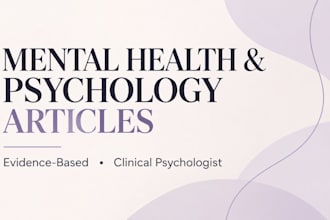 write evidence based psychology and mental health articles
