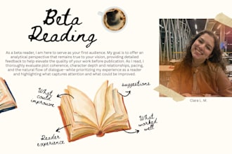 beta reader and freelance literary critic
