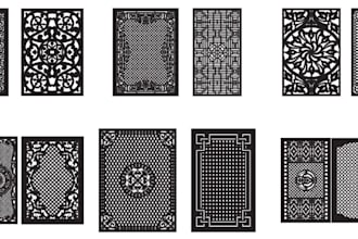 design dxf vector files for cnc laser cutting and decorative panels