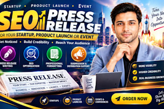 write an SEO press release for your startup product launch or event