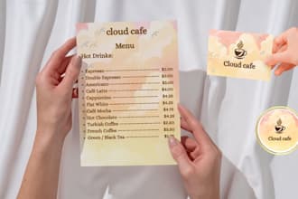 design a professional restaurant menu and branding bundle