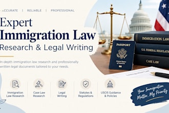 provide expert immigration law research and legal writing