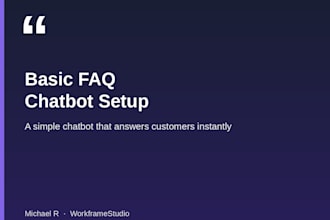 set up a basic ai chatbot or faq bot for your website