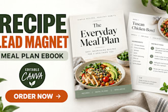 canva recipe ebook meal plan lead magnet nutrition guide pdf design for coaches