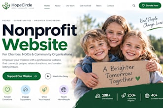 design redesign wix nonprofit website charity website donation fundraising site