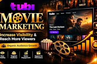 do organic tubi movie promotion, increase tubi ranking and viewers