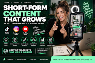 create viral short form video ideas hooks and scripts