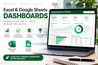 create excel and google sheets dashboards