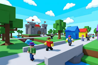 create roblox map, game environment, terrain, city map, 3d roblox world