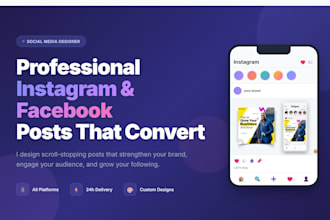 design professional instagram and facebook posts