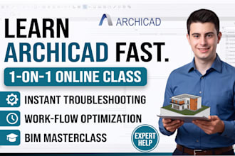 teach archicad lessons and troubleshooting and how to make interior
