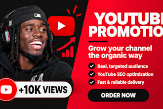 do organic youtube promotion and channel growth marketing