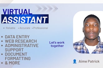 be your personal and administrative virtual assistant