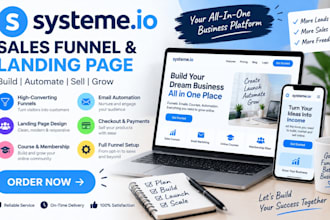 build systeme io sales funnel, systeme io landing page
