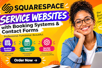 build squarespace service website, booking systems, contact form